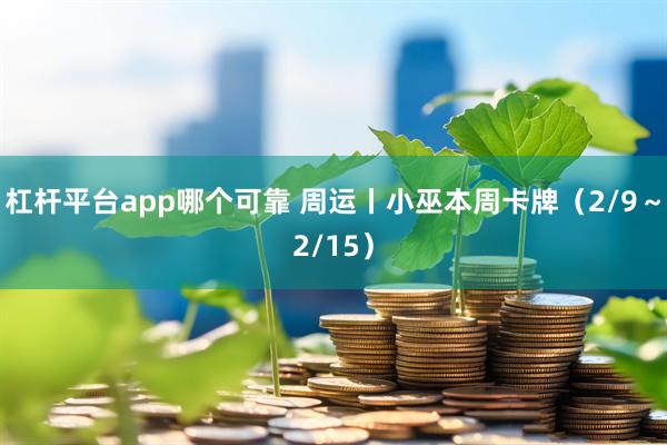 杠杆平台app哪个可靠 周运丨小巫本周卡牌（2/9～2/15）